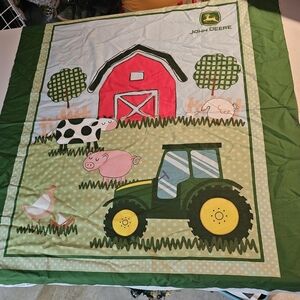 John Deere Farm Themed Quilt Panel